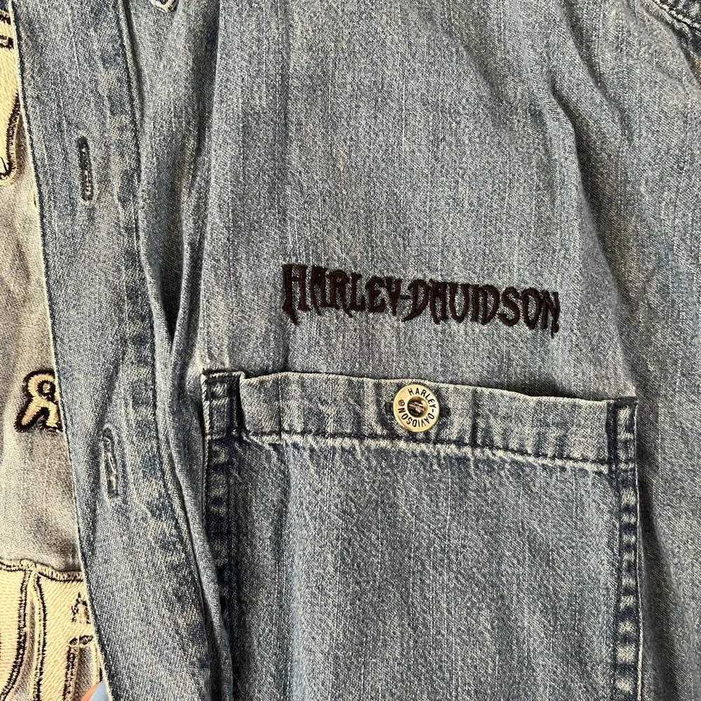 Vintage Harley button down denim shirt - Picture 4 of 4
